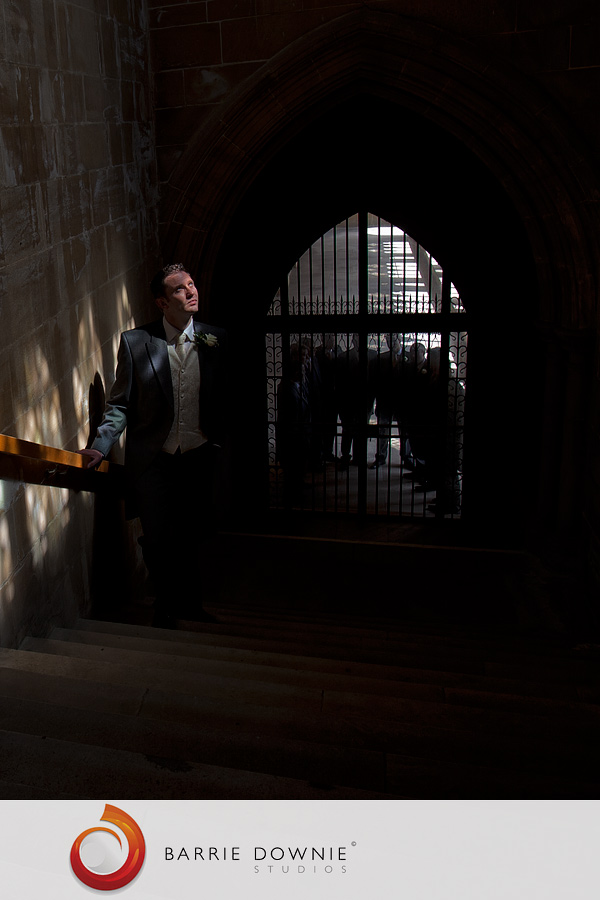 lancing college groom Heather & Jonathan's wedding at Lancing College Chapel 7