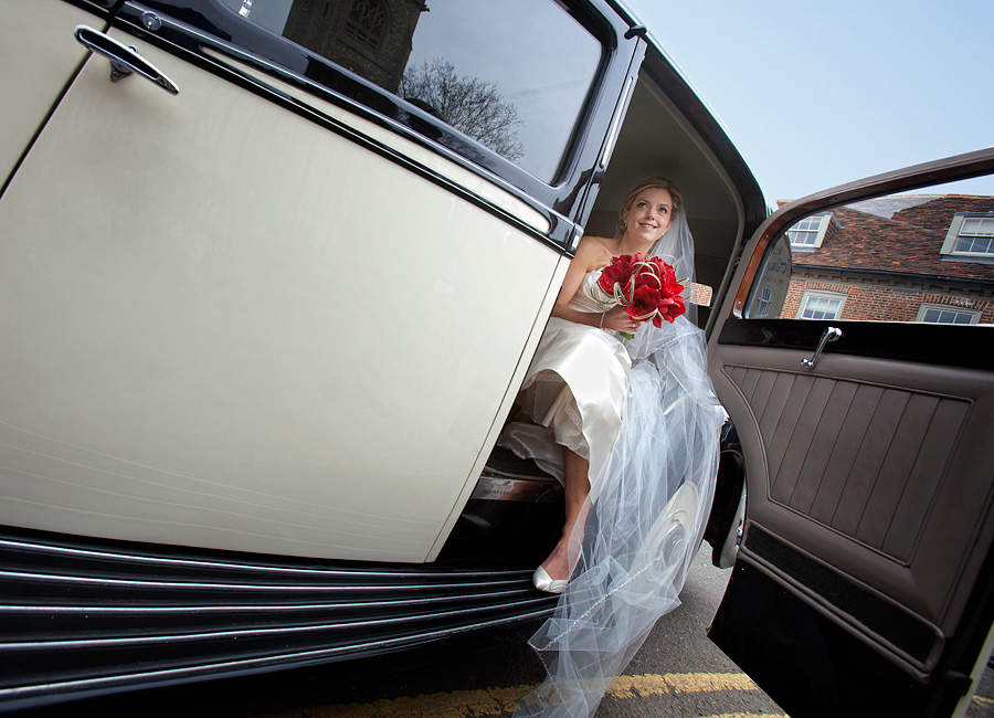 wedding-at-brocket-hall-bride-in-car Debbie & Craig's wedding at Brocket Hall 4