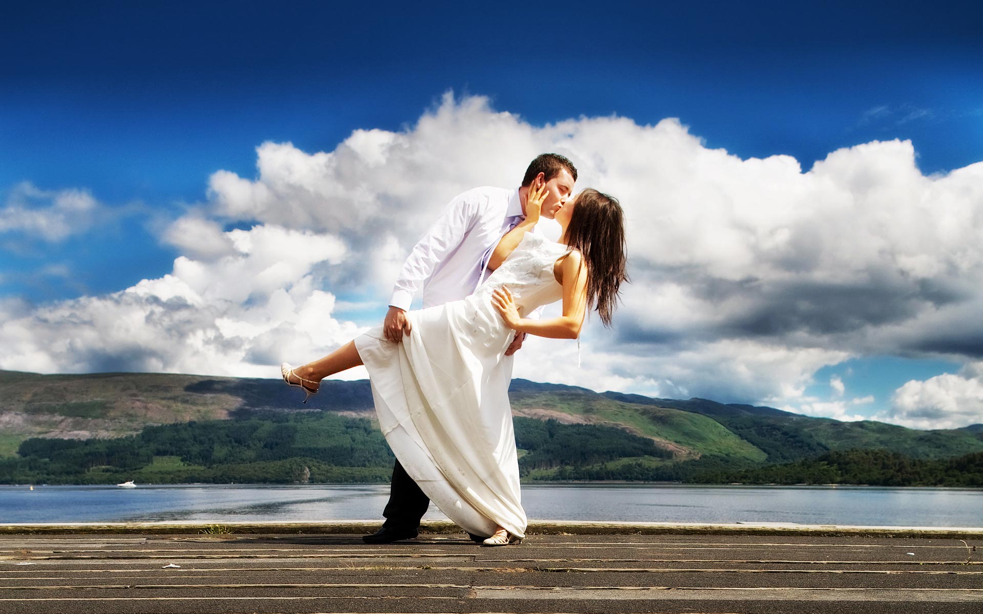 Dramatic wedding photography
