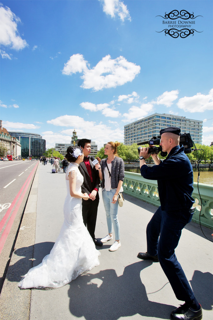 wedding-couple-tv-interview-westminster-bridge