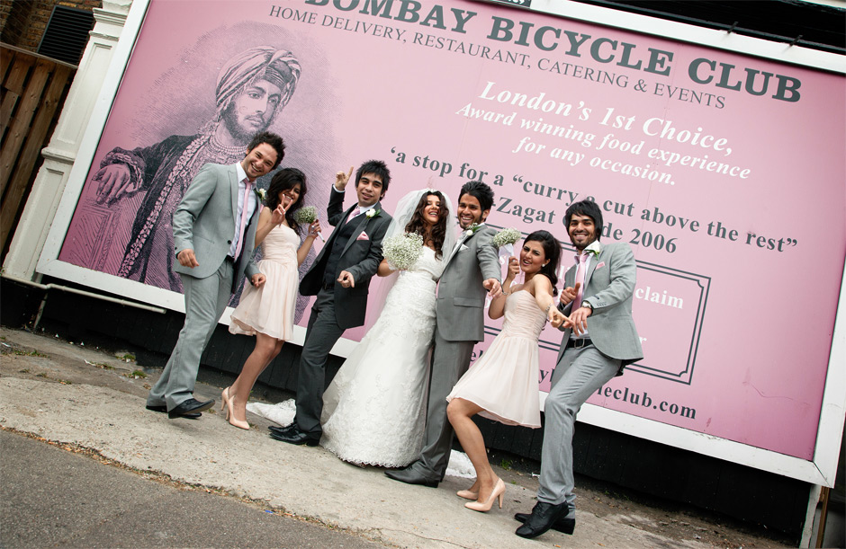 Iranian wedding bridal party