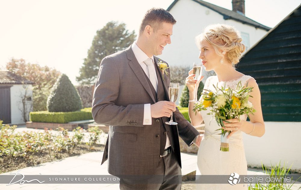 bride-and-groom-southend-barns-garden