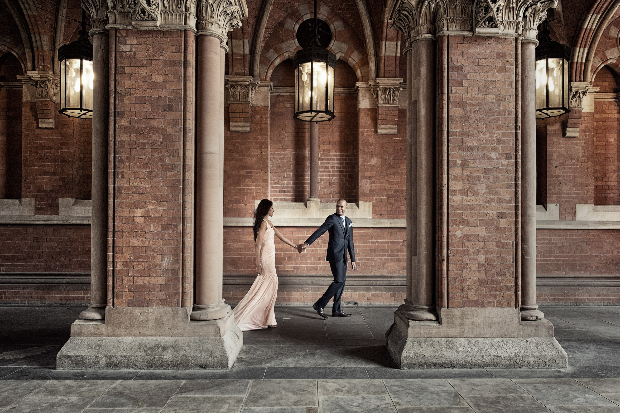 Wedding photography at St Pancras station