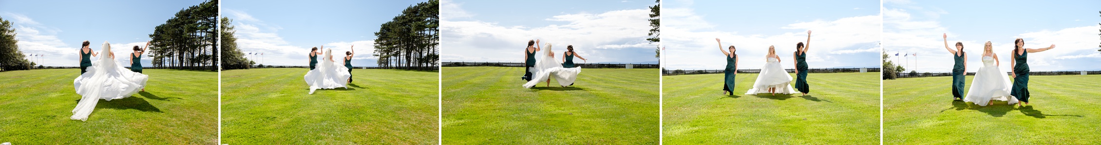 loch green house wedding bride and bridesmaids