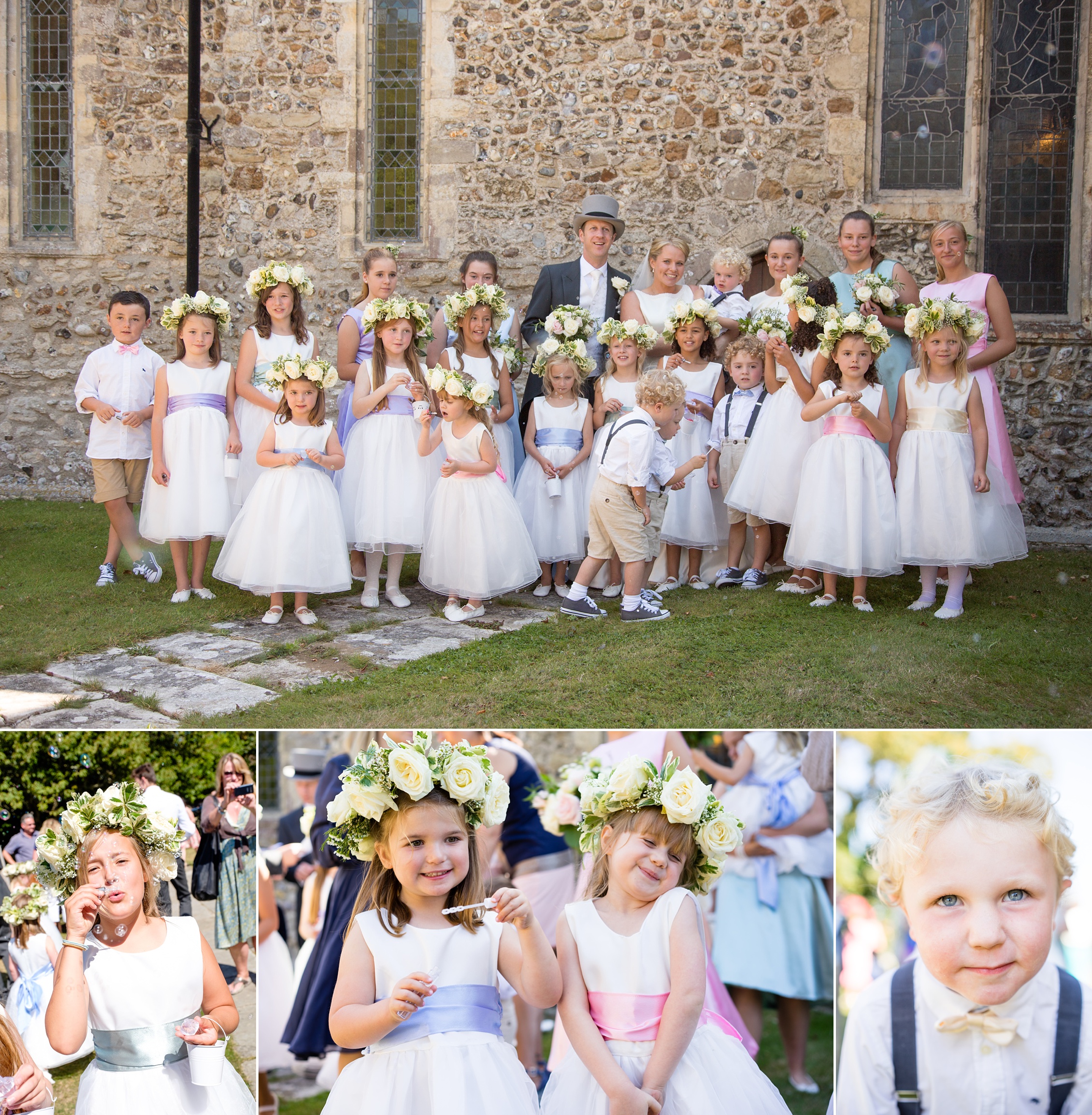 flowergirls at west wittering church