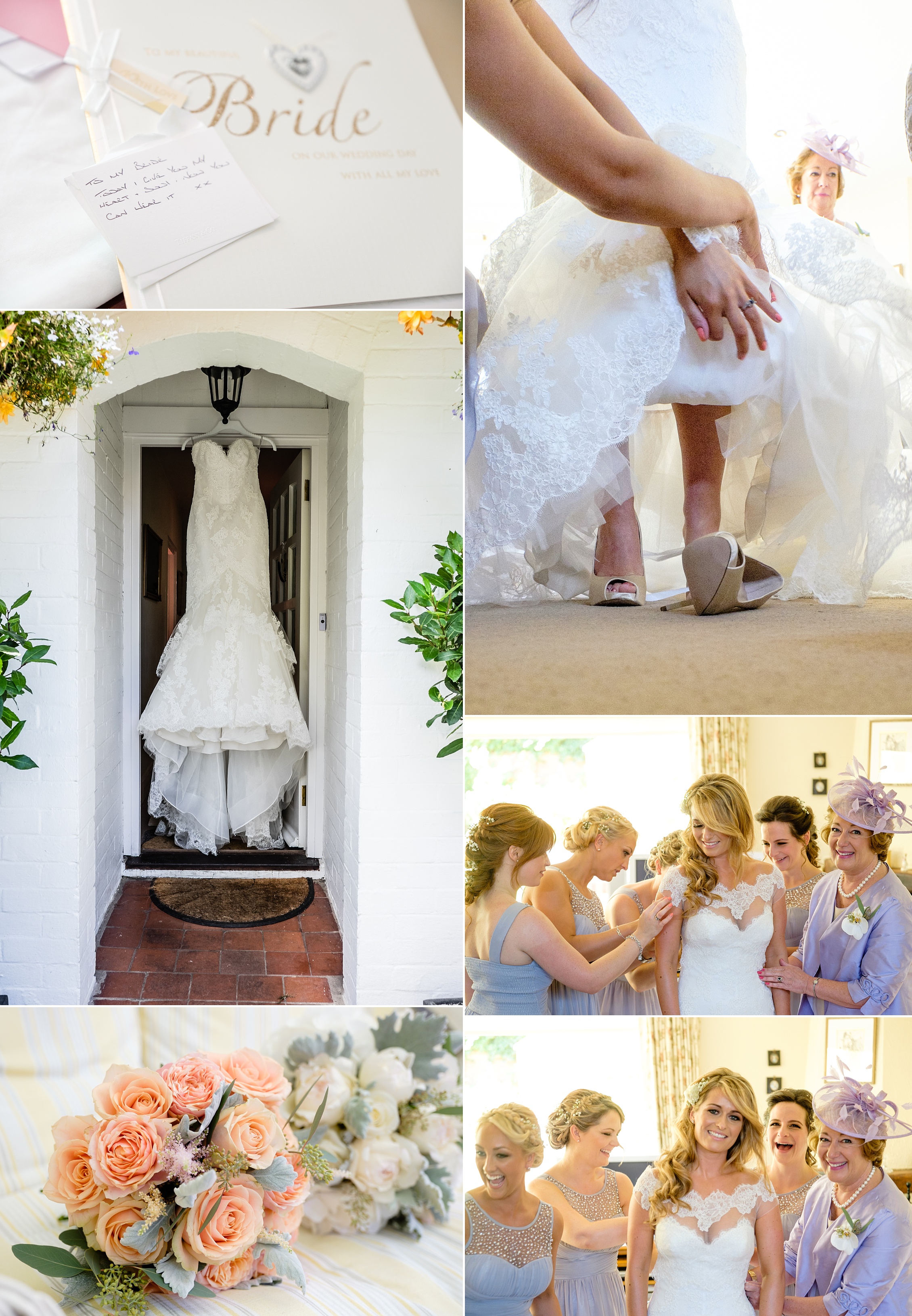 Wedding in Surrey detials and wedding dress