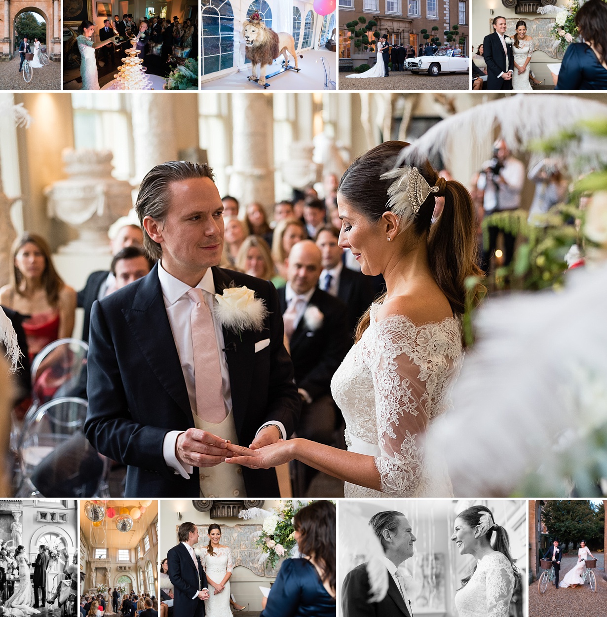 Aynhoe Park Wedding bride and groom