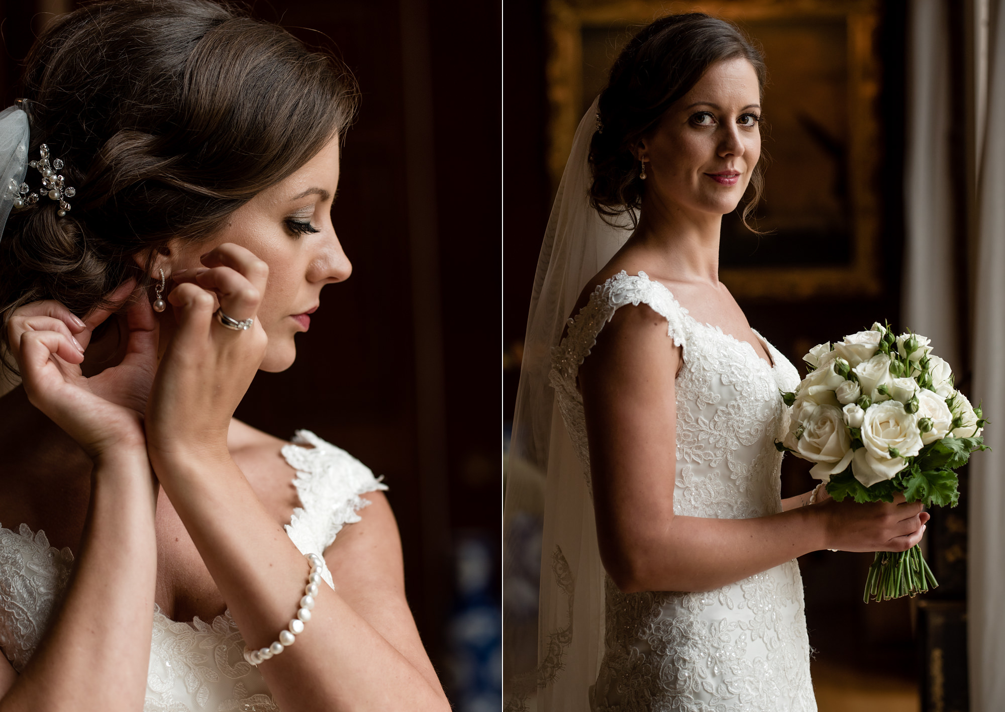 Bride on her wedding day at Goodwood House