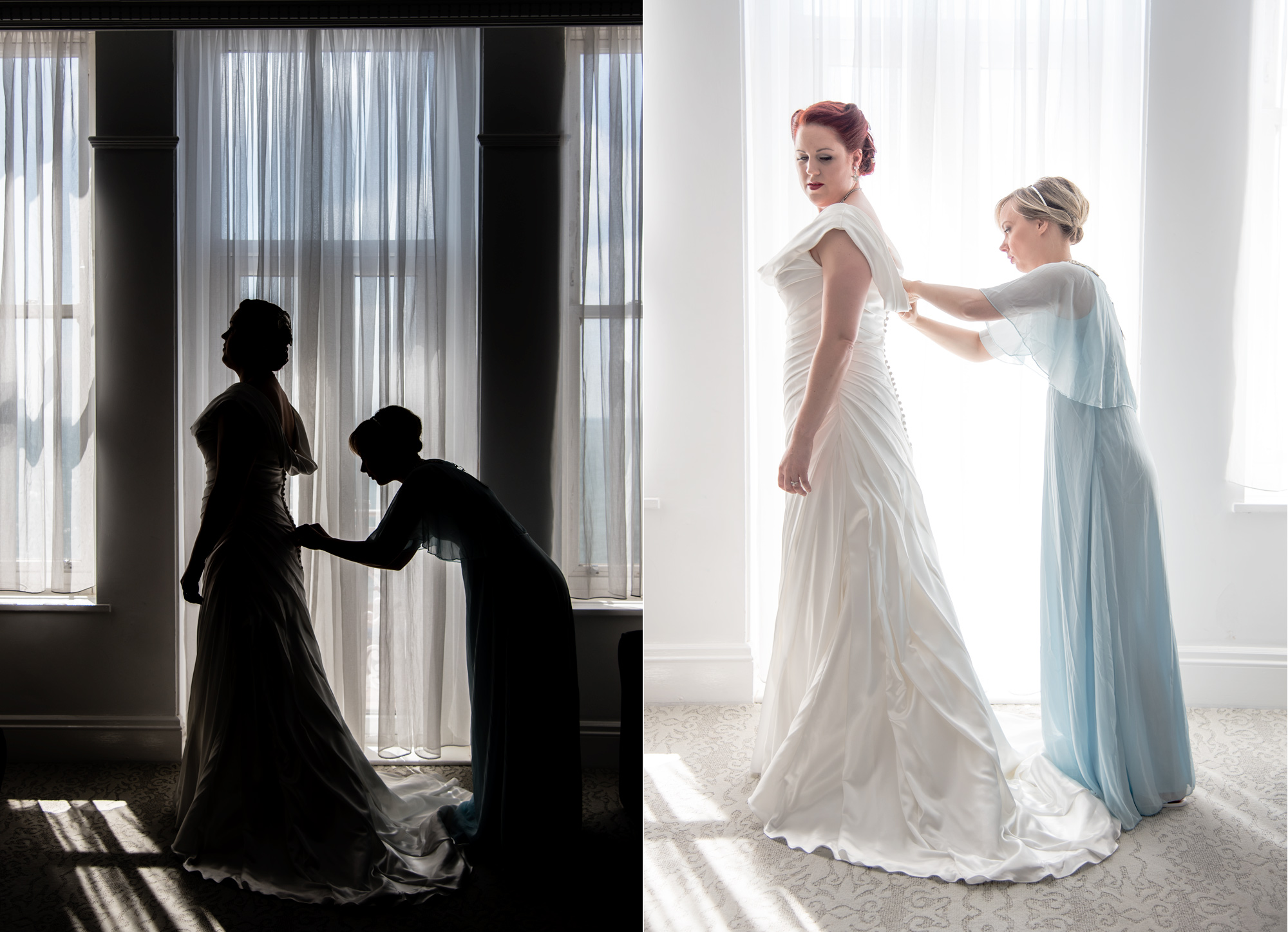 bride-and-bridesmaid-metropole-hotel-wedding-brighton
