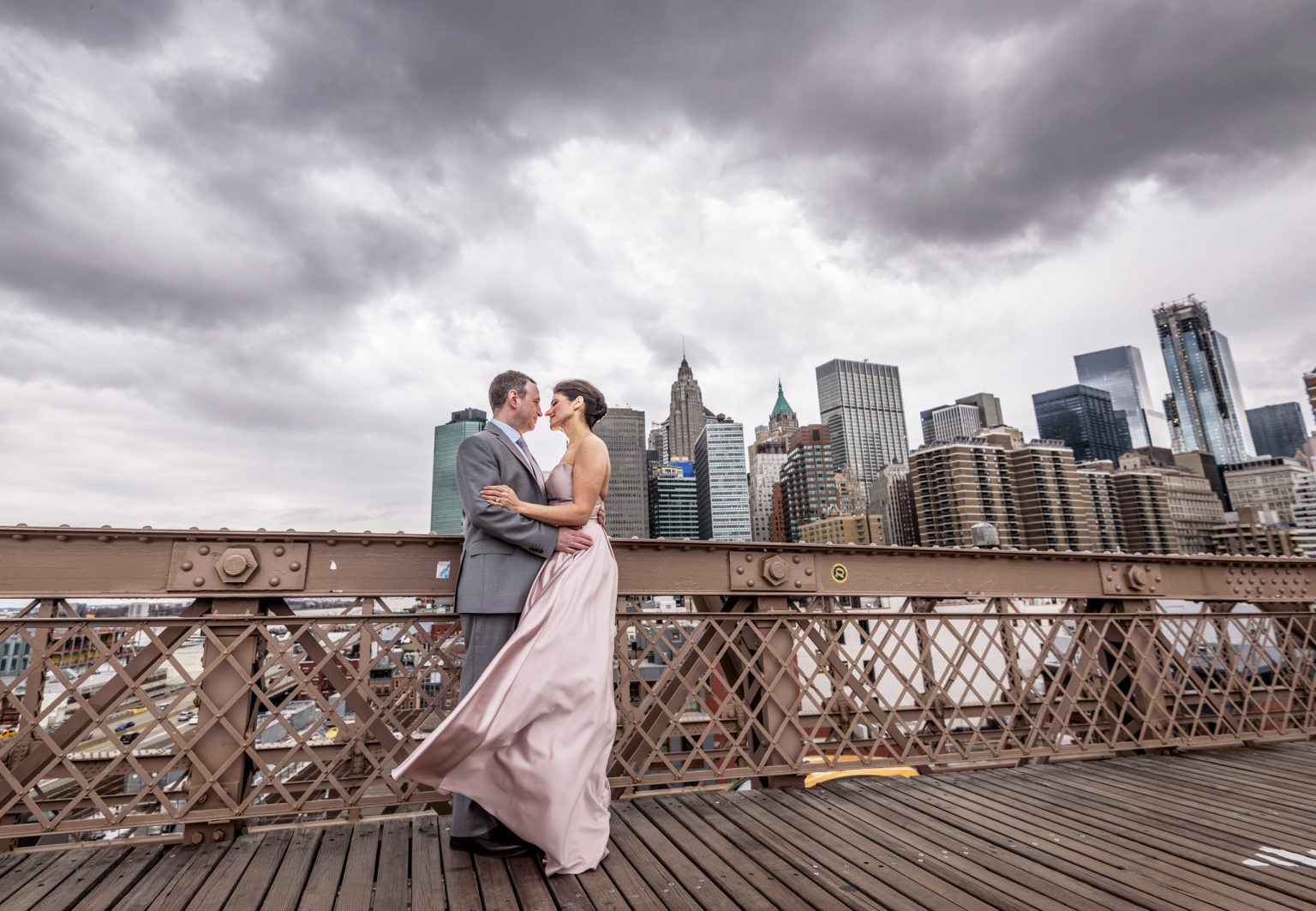 Pre-wedding shoot on a New York rooftop