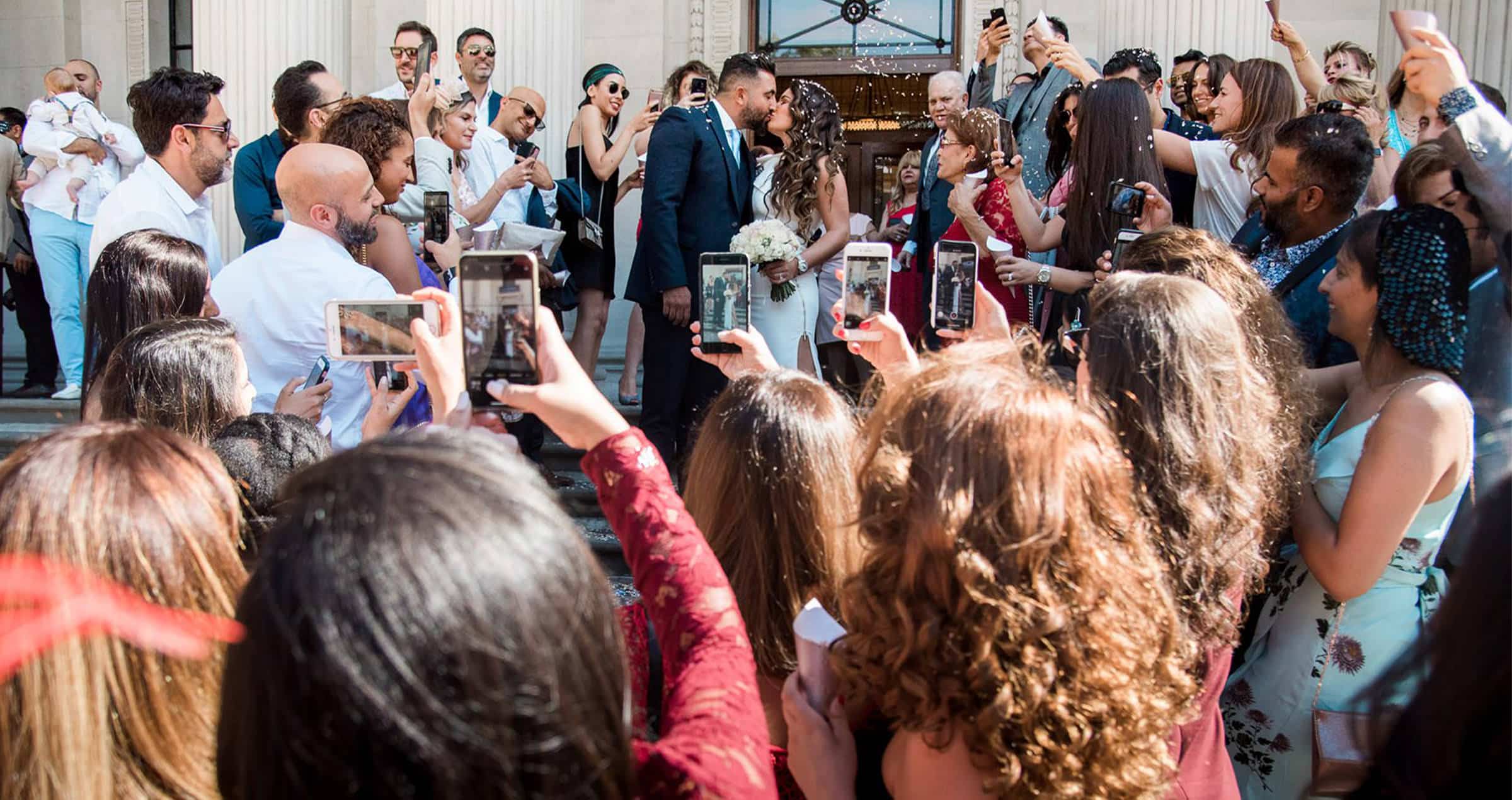 Affordable wedding photography at Marylebone Old Town Hall by Barrie Downie