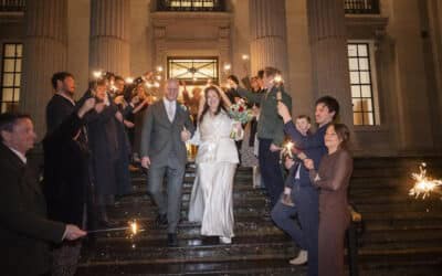Marylebone Town Hall Evening Winter Wedding Photography