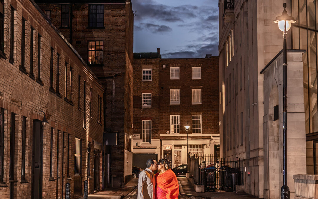 Old Marylebone Town Hall Wedding After Dark | Gayathri & Pranav