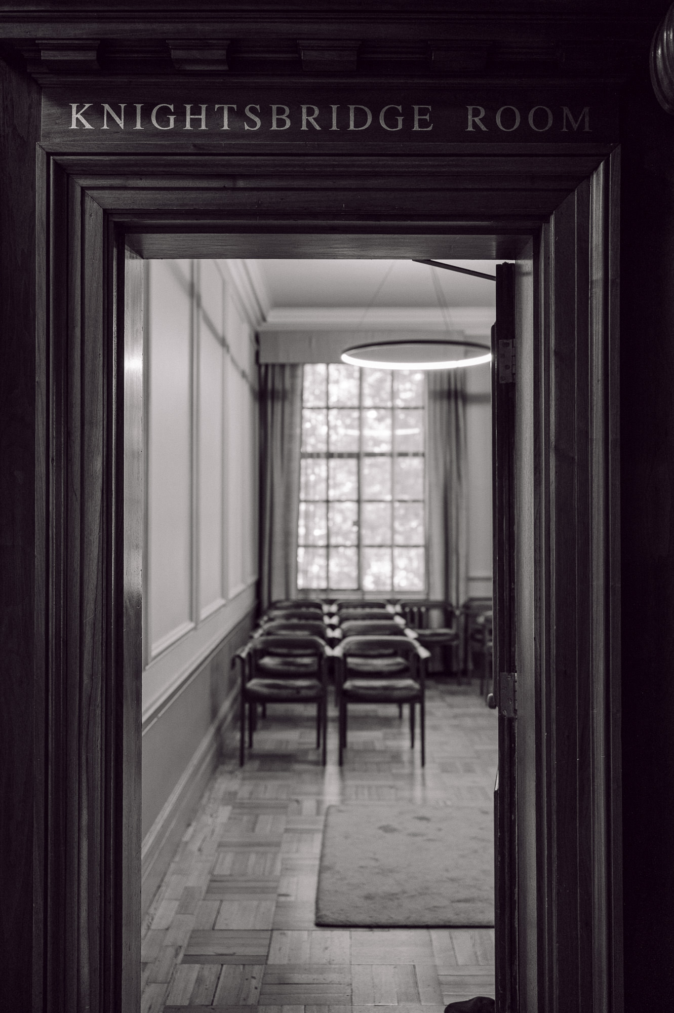 The doorway to the Knightsbridge Room at Old Marylebone Town Hall